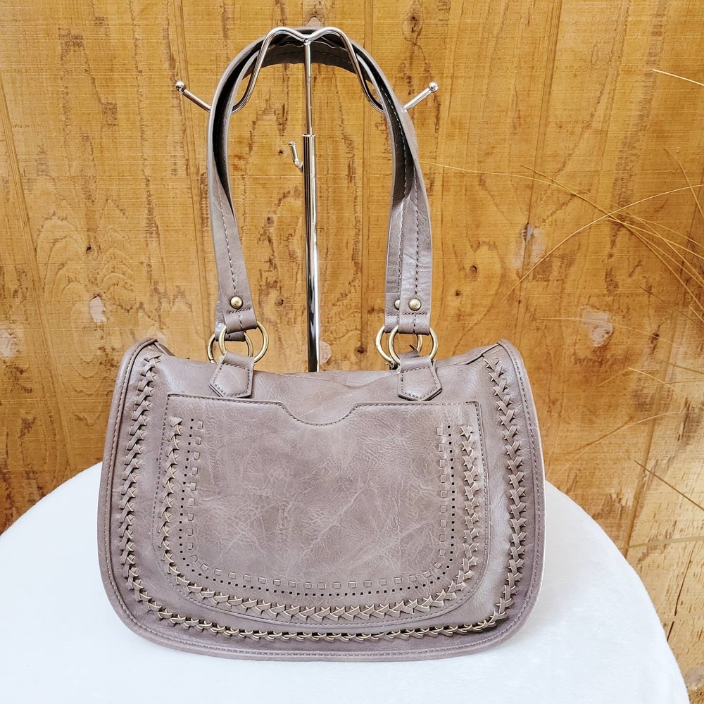 Anthropologie Antik Kraft Brown Saddle Satchel